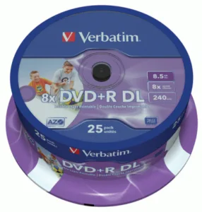 VERBATIM DVD+R DL 8.5 GB white printable (FULL)
